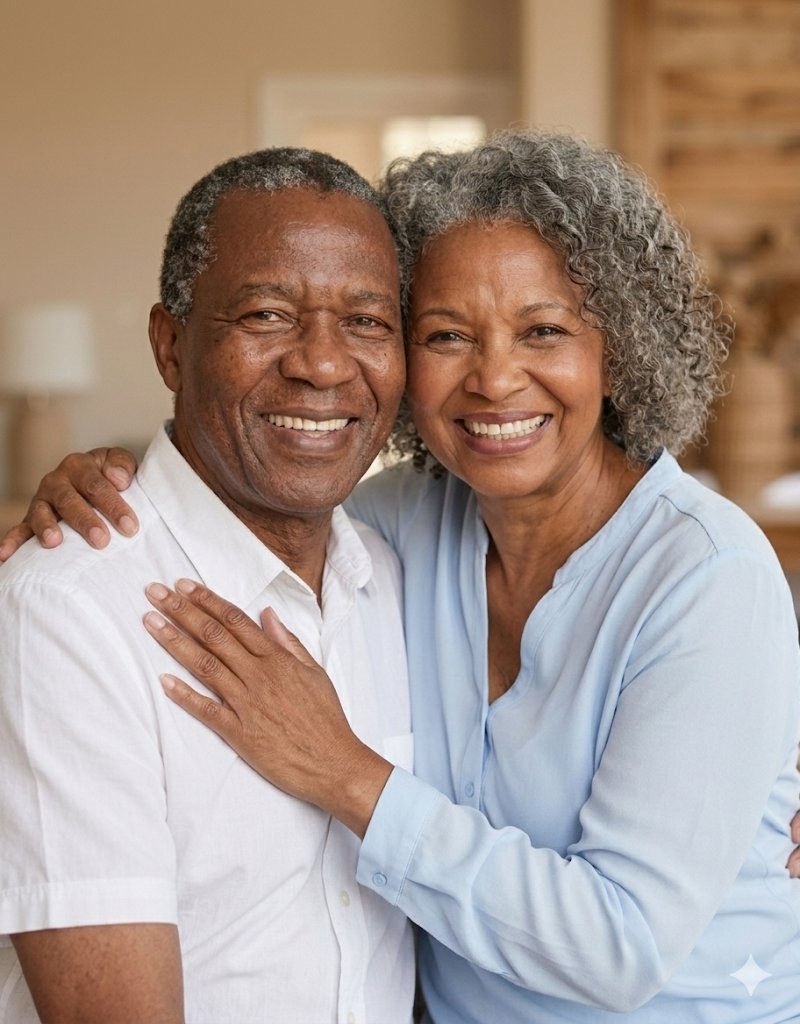 Happy senior couple at Luxia Harmony Havan